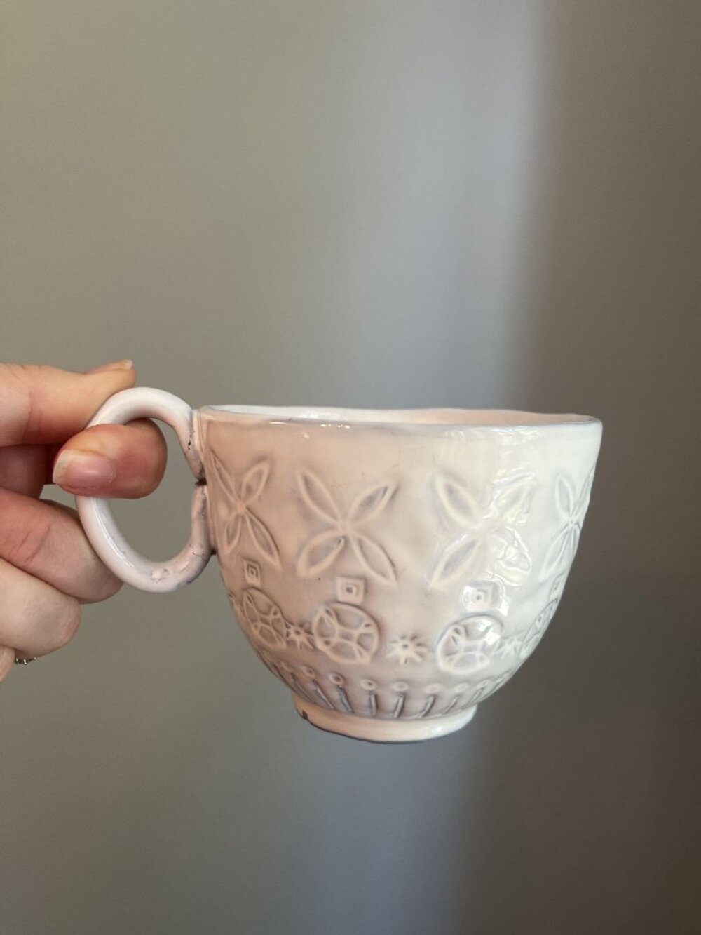 Anthropologie Etched Geo Mug Made in Italy